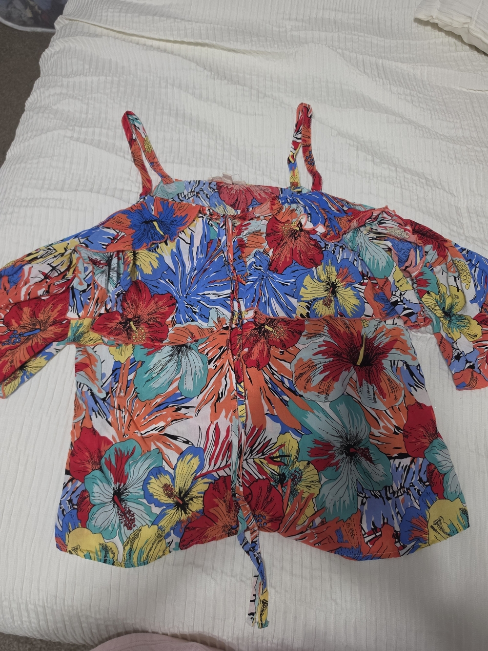 Grand & Greene Women’s Floral Off-Shoulder Top in Multicolor Size Small